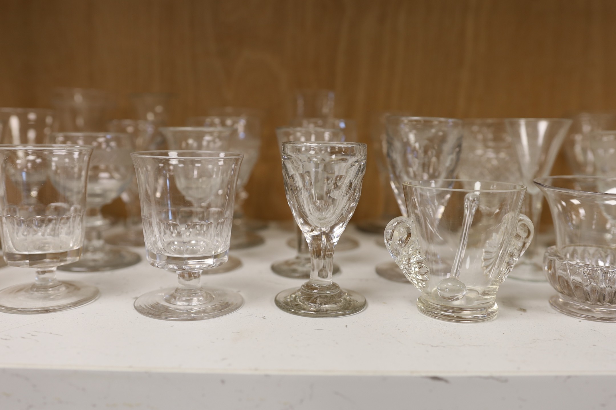 A selection of Victorian and later glassware
